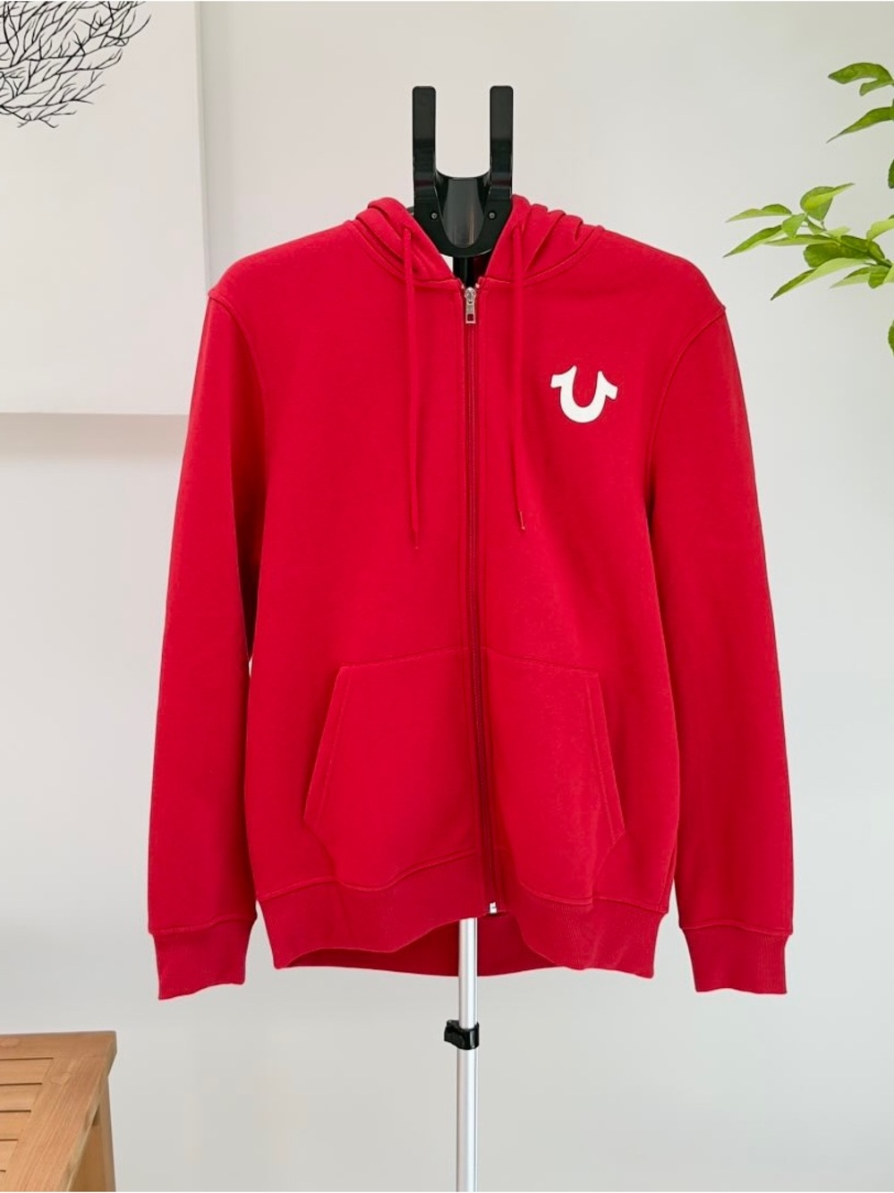 True Religion Red Full-Zip Hoodie Jacket